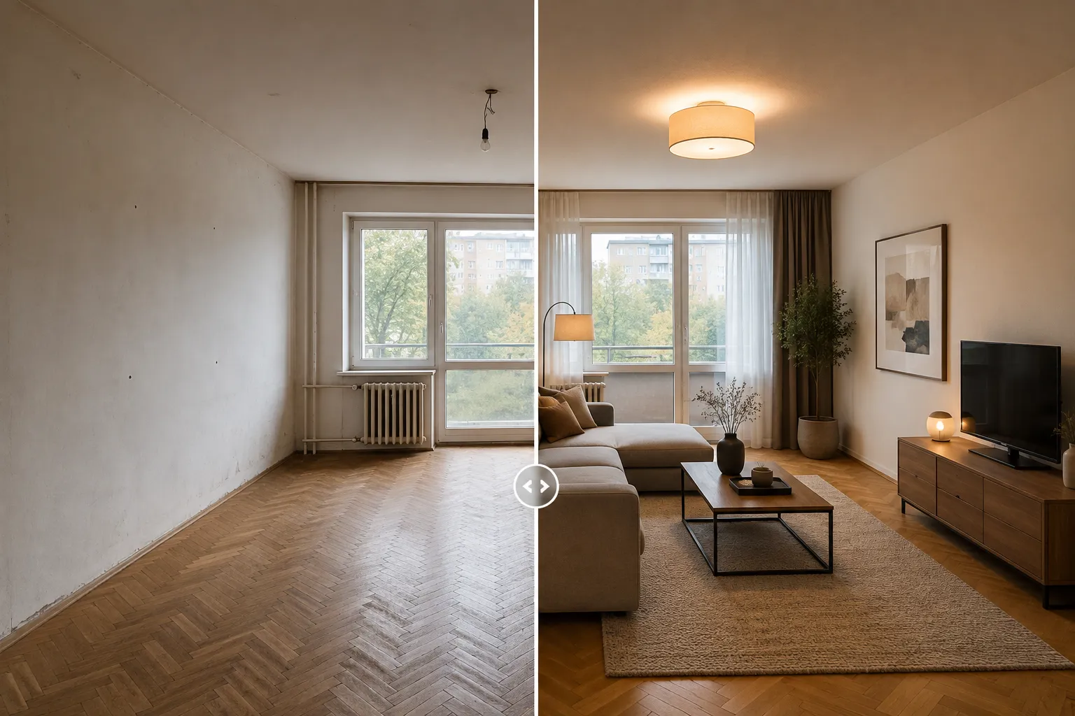 AI úprava fotografie nemovitosti